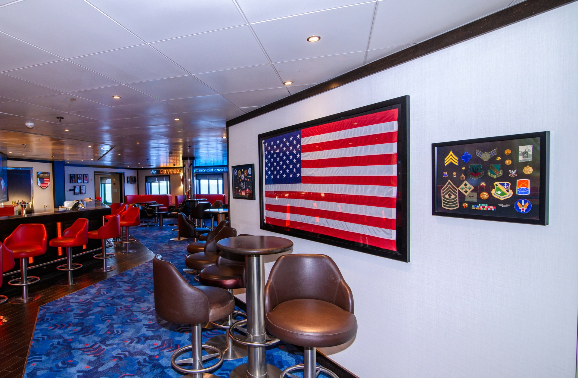 Newly added Heroes Tribute Bar & Lounge on Carnival Miracle