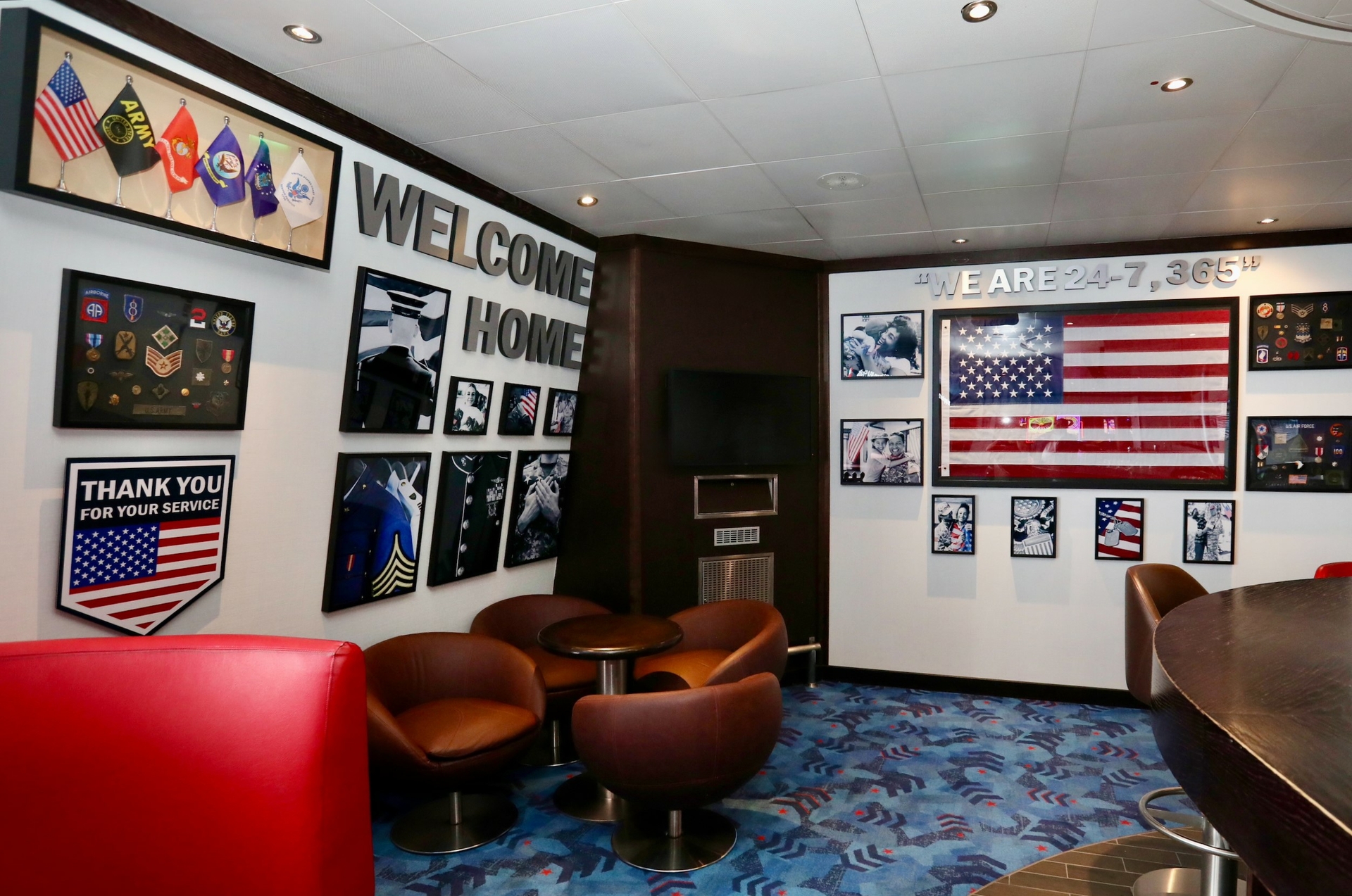 Newly added Heroes Tribute Bar & Lounge on Carnival Valor
