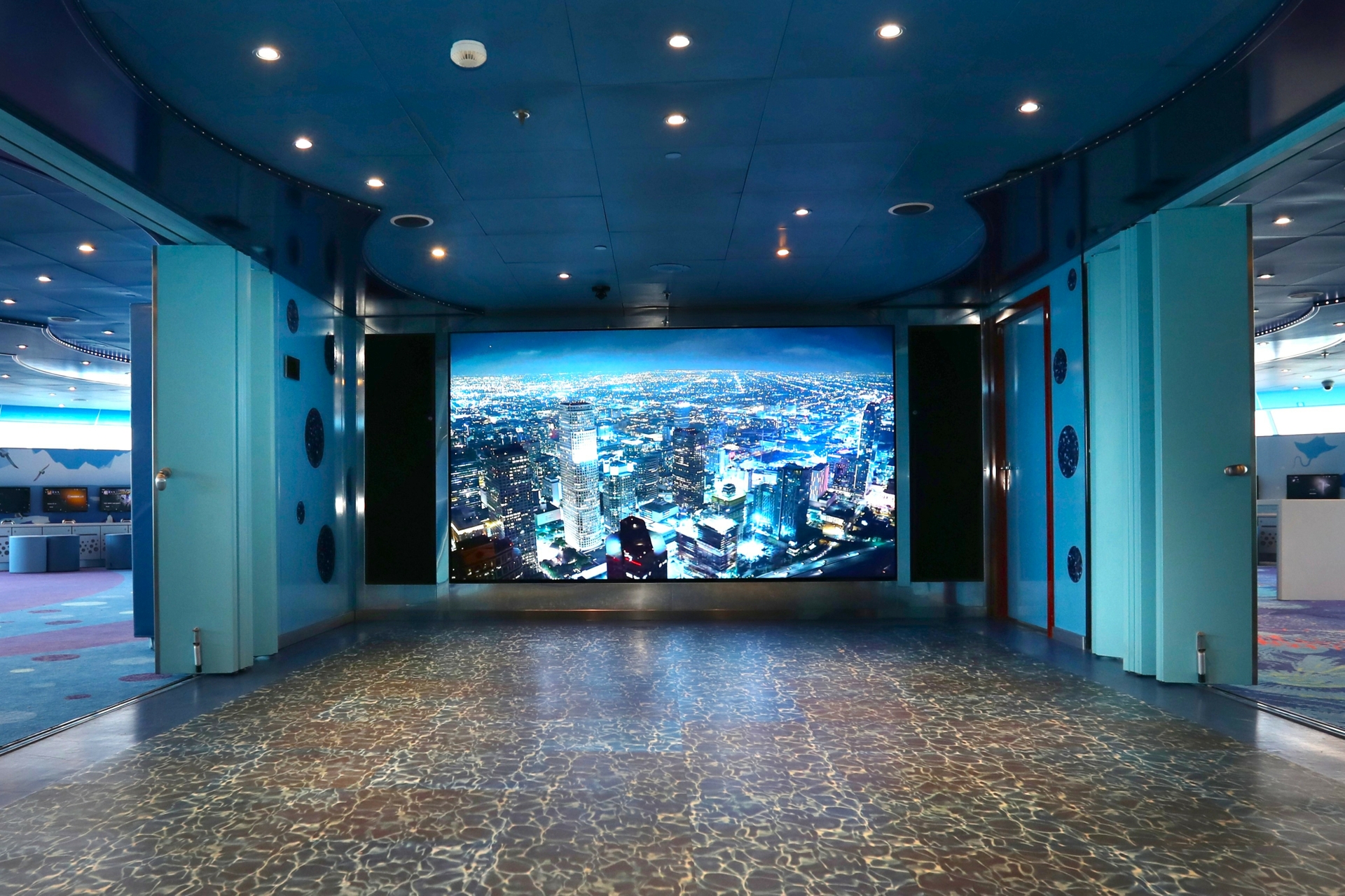 Camp Ocean's new LED feature wall on Carnival Valor