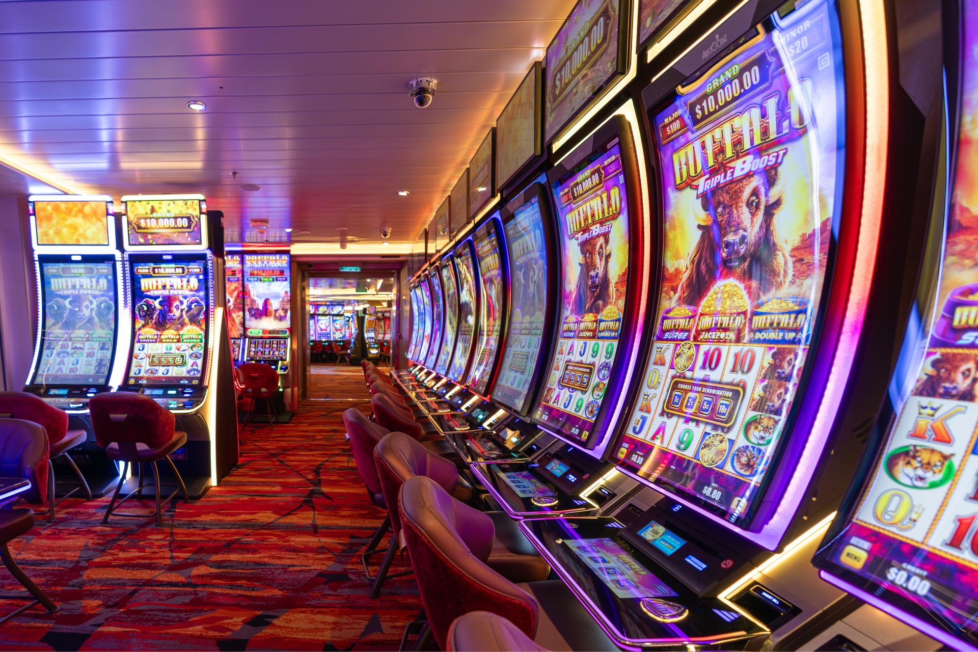 Expanded casino area aboard Mardi Gras