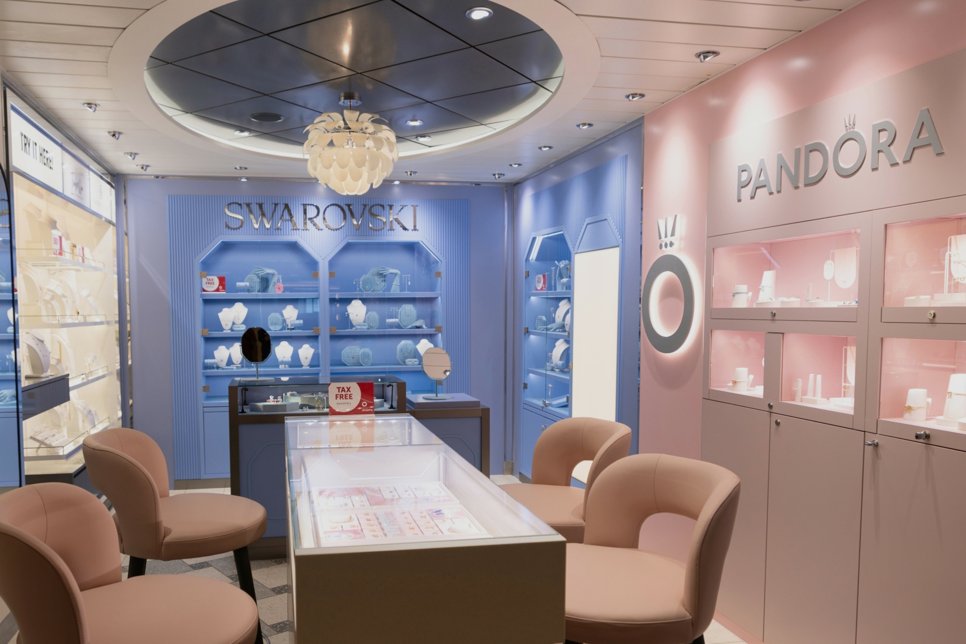 Redesigned retail spaces on Carnival's Mardi Gras