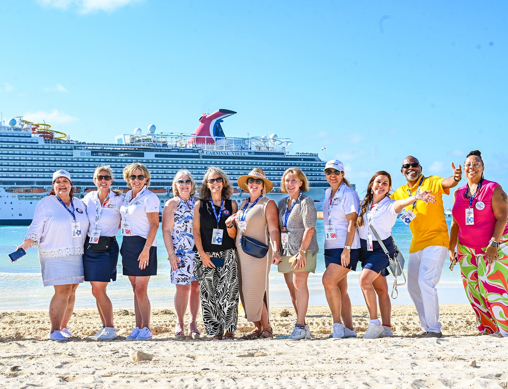 Travel advisors enjoy a nice day at Celebration Key