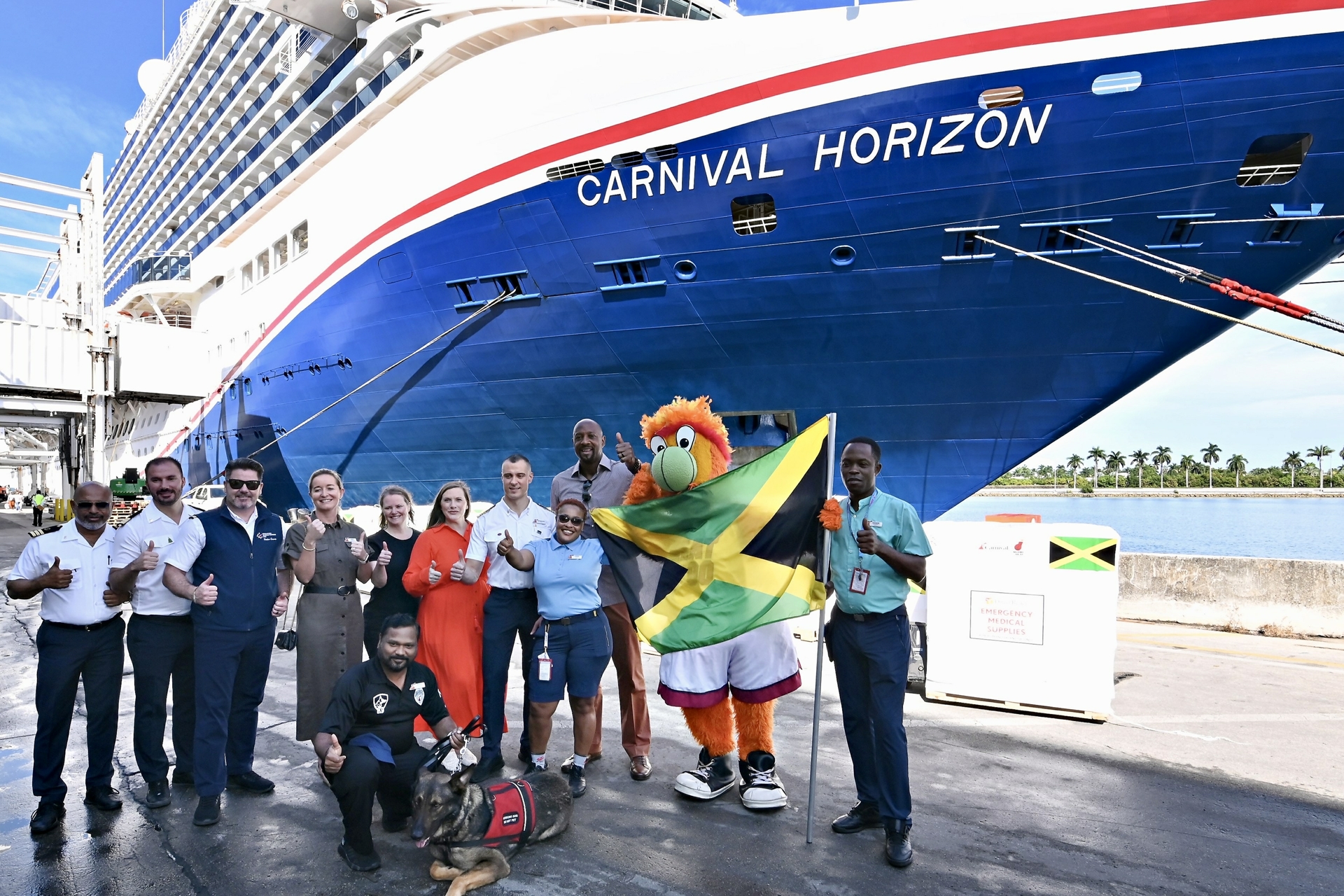 Carnival, Direct Relief and Miami HEAT load hurricane relief supplies onto Carnival Horizon