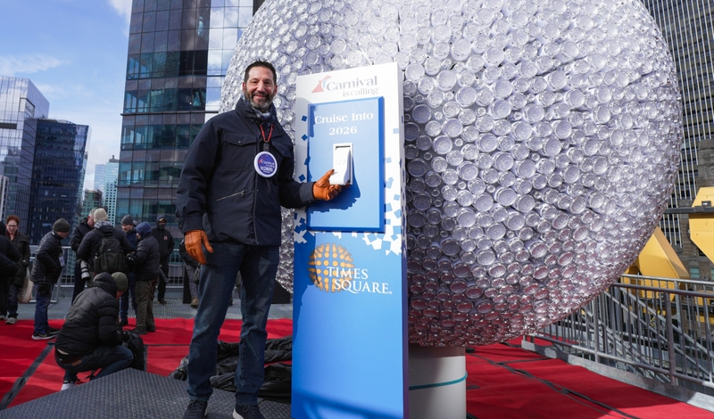 Carnival Corporation CEO Josh Weinstein Leads the Ball Lighting in Times Square