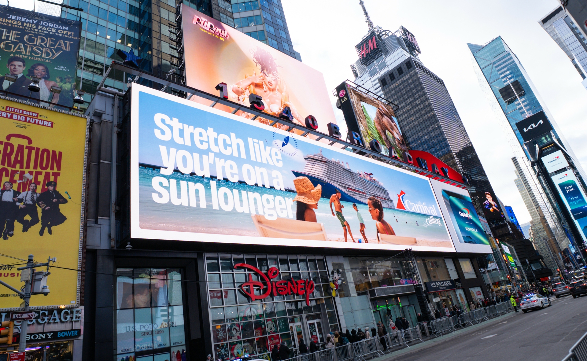 Find Your Fun Again campaign in New York's Times Square