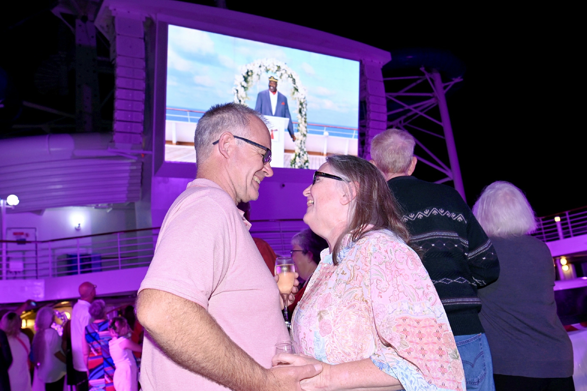 Couple renews their vows aboard Carnival Adventure