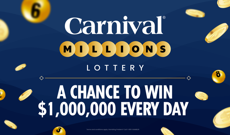 Carnival Cruise Line  announced the launch of Carnival® Millions, an industry-first interactive lottery that links participating ships across the fleet and gives every eligible guest the chance to win up to $1 million through a daily, fleetwide draw (Image at LateCruiseNews.com - February 2026)
