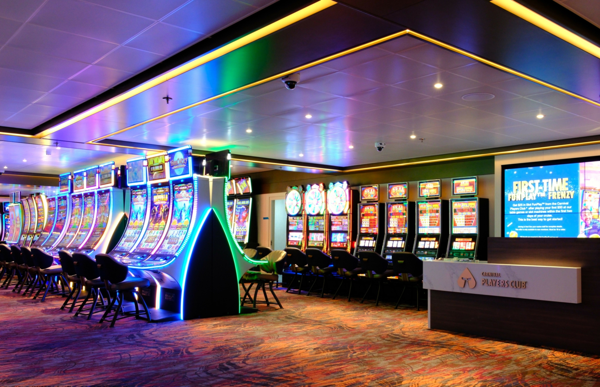 Carnival Pride returned to service today in Baltimore following a 22‑day dry dock in Freeport, Grand Bahama, bringing with it a fresh mix of refurbishments designed to elevate the onboard experience.  The ship’s casino was refurbished with updated décor for guests who like to play.  (Image at LateCruiseNews.com - April 2026)