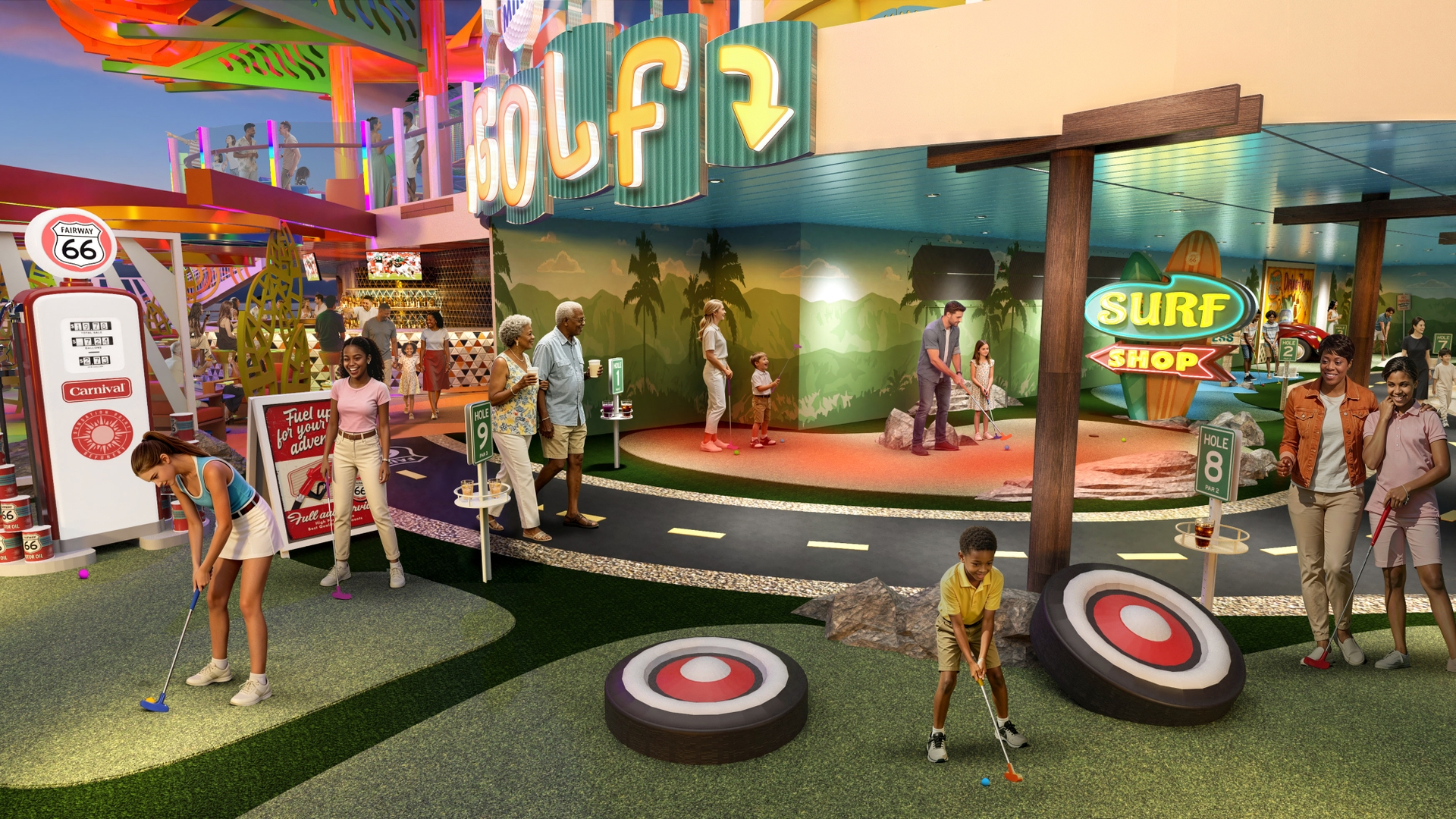 Carnival Tropicale's Fairway 66 Mini Golf