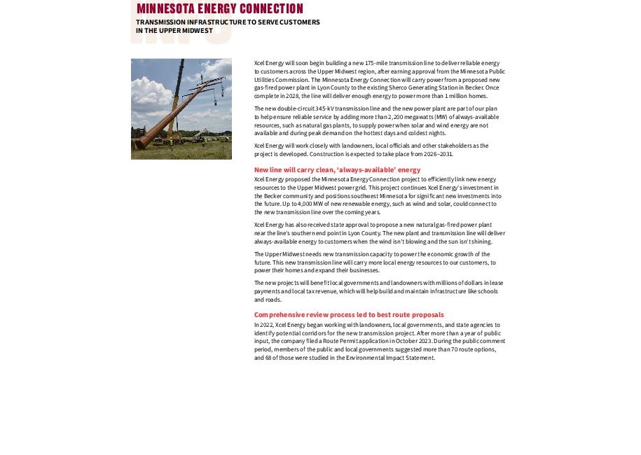 Minnesota Energy Connection Info Sheet thumbnail