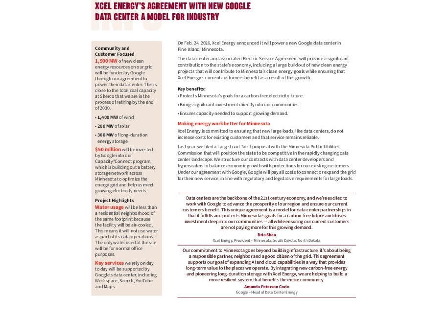 Minnesota Google Data Center Info Sheet thumbnail