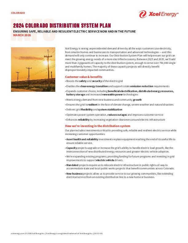 Colorado Distribution System Plan Info Sheet