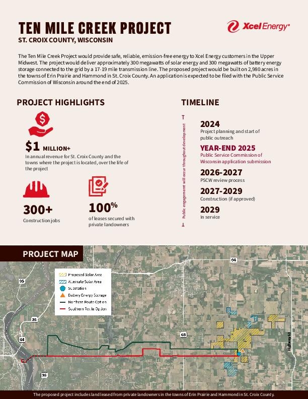 Ten Mile Creek Solar Project Info Sheet