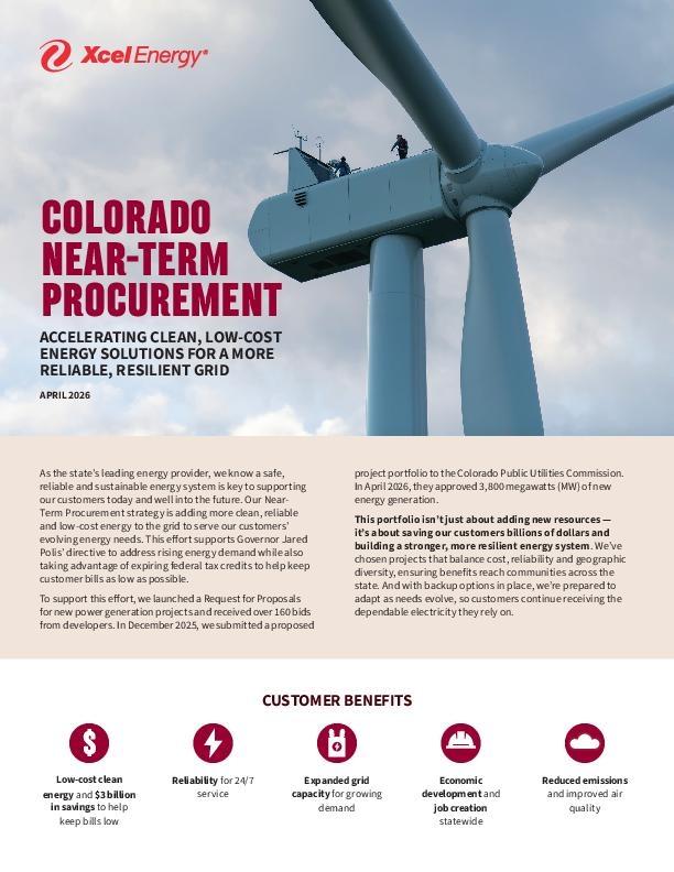 Colorado Near-Term Procurement Info Sheet