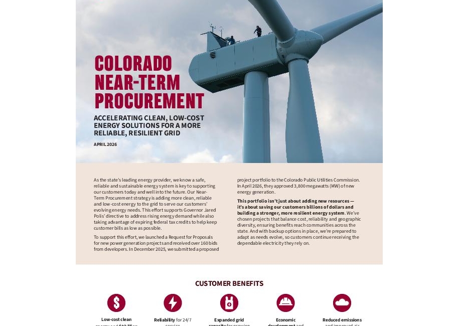 Colorado Near-Term Procurement Info Sheet thumbnail
