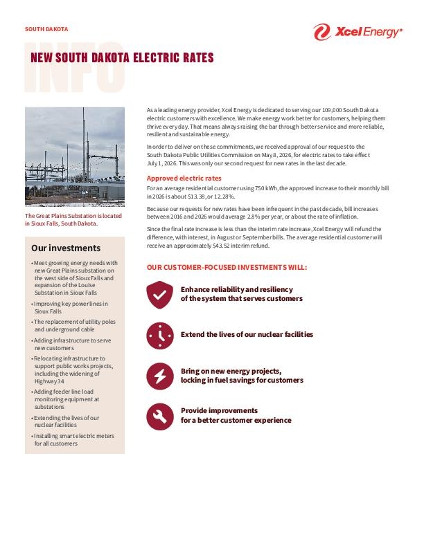 South Dakota Electric Rate Proposal