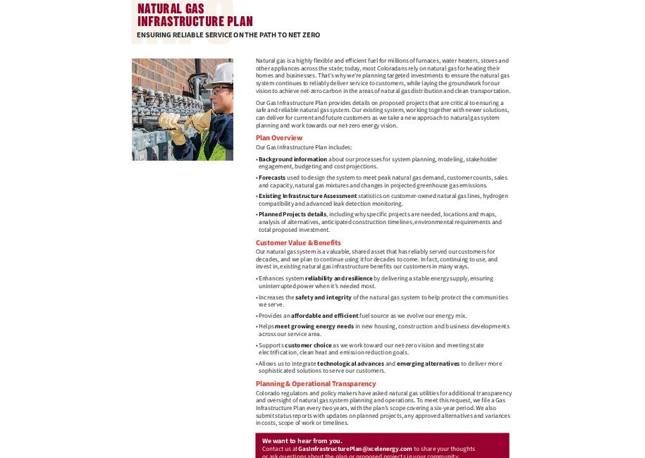 Colorado Gas Infrastructure Plan Info Sheet thumbnail