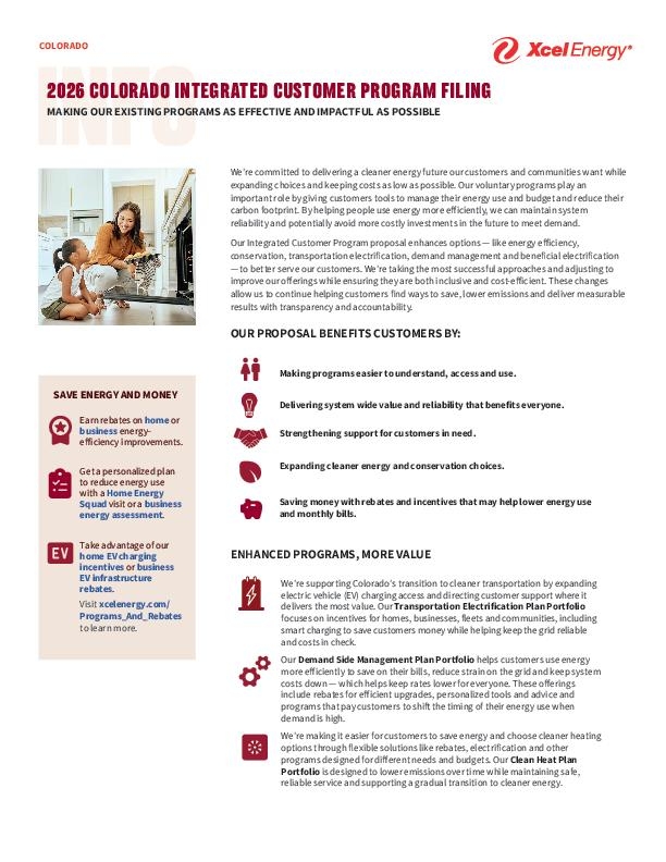 2026 Colorado Integrated Customer Program Info Sheet