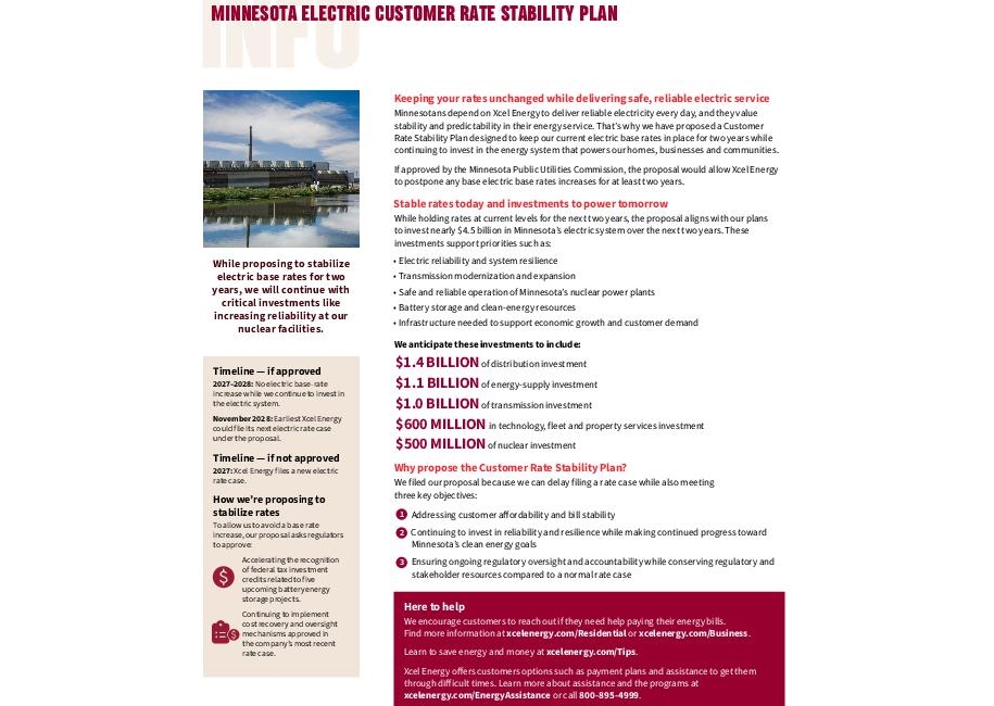 Minnesota Customer Rate Stability Plan thumbnail