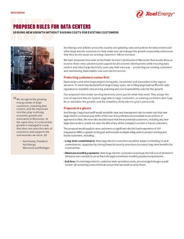 Proposed Rules for Data Centers