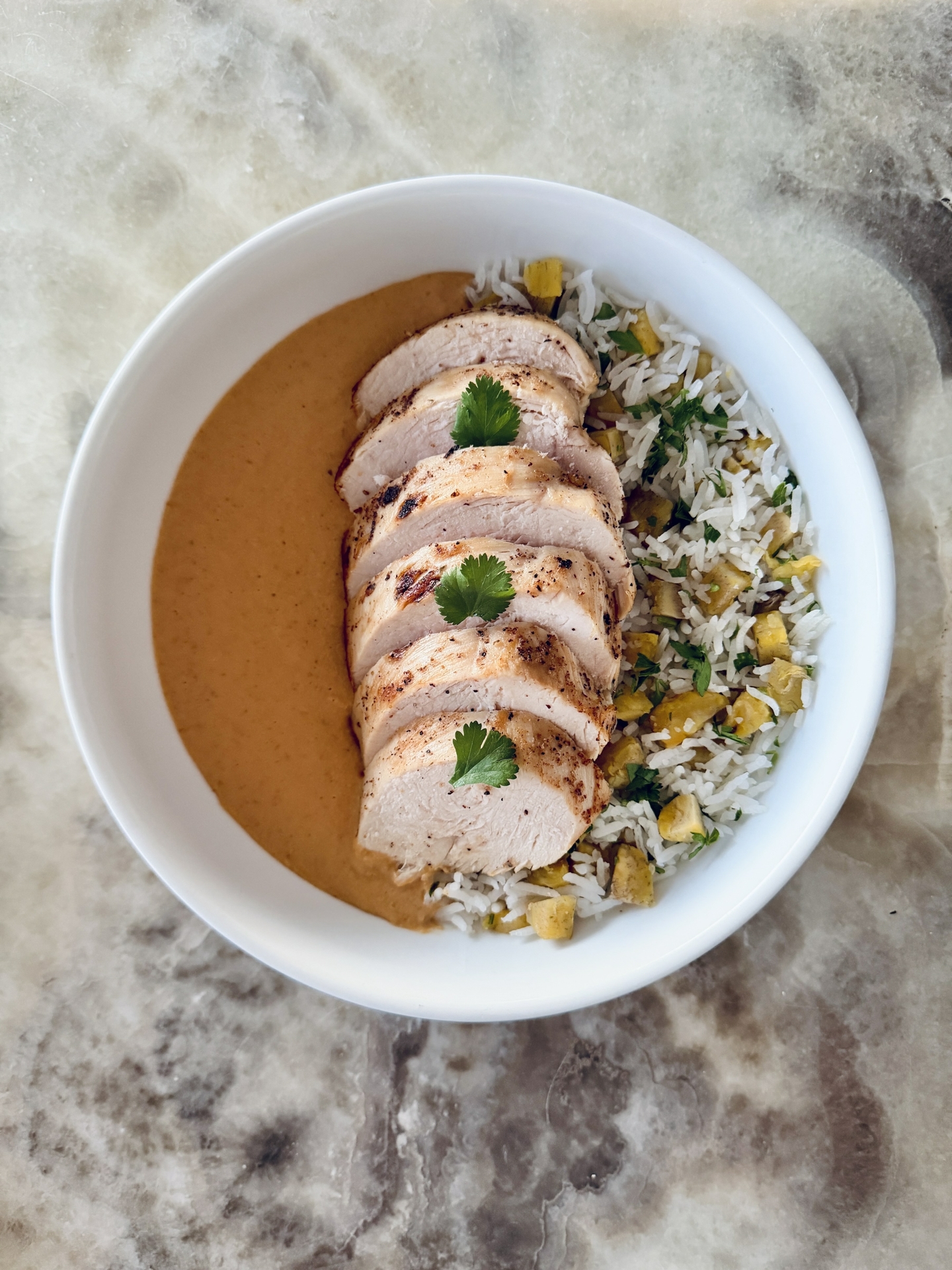 Chef Andy Allo's Grilled Chicken & Peanut Stew - Photo by Darcy Hatcher