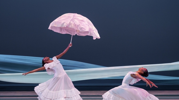 Alvin Ailey American Dance Theaters Corrin Rachelle Mitchell and Hannah Richardson in Alvin Aileys Revelations. Photo by Paul Kolnik_66