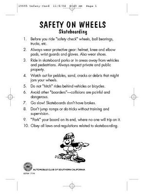 Safety On Wheels (Skateboards & Rollerskates)