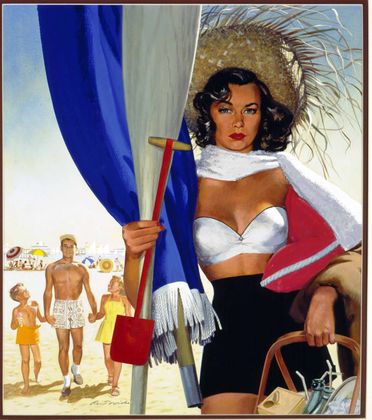 286 Wicks Family Beach Scene
