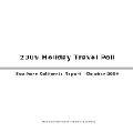 2009 Holiday Travel Poll So Cal
