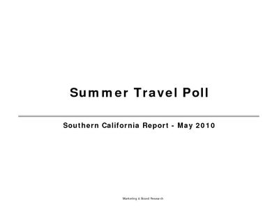 2010 Auto Club Summer Travel Poll