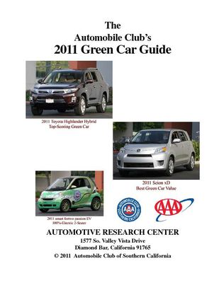 2011 Green Car Guide