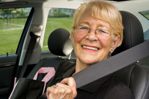 Senior driver seatbelt