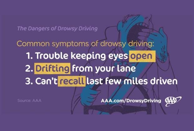 Drowsy driving infographic