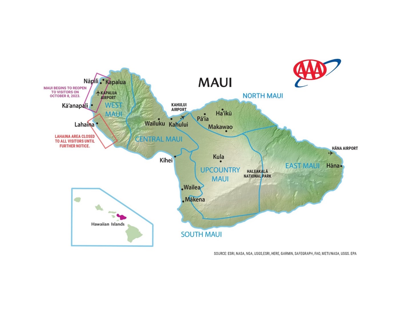Maui Map Sept 2023
