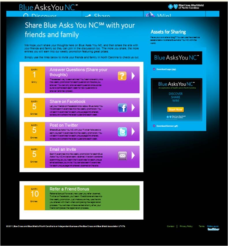 Blue Asks You NC Share screenshot
