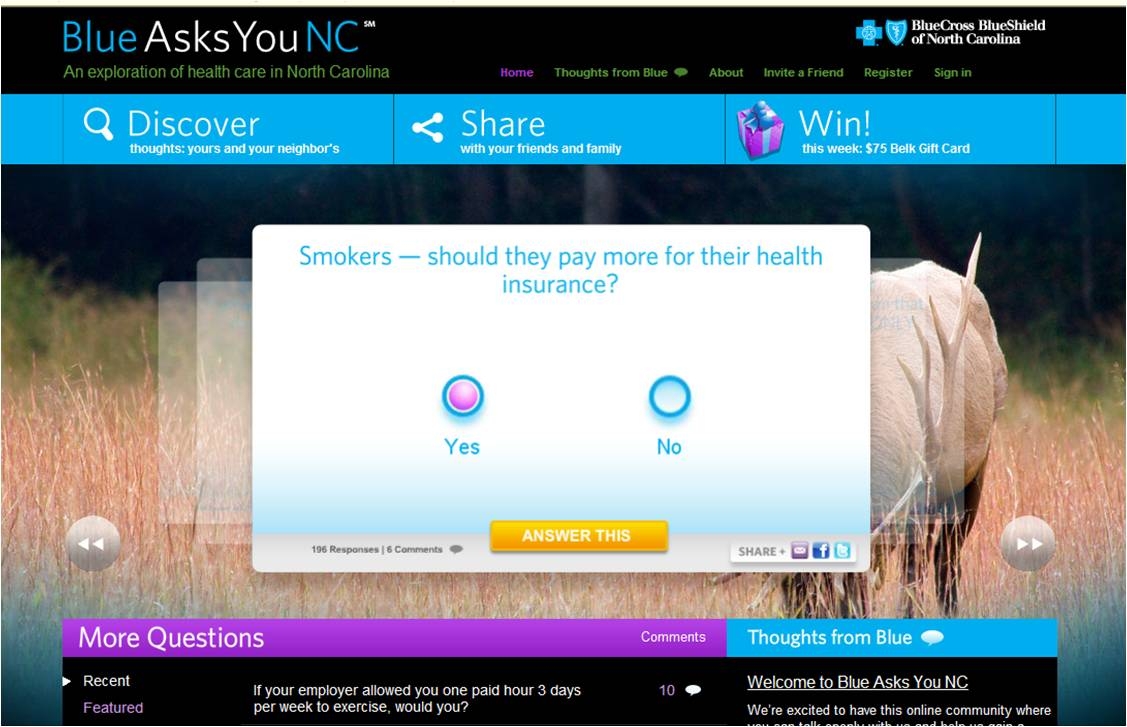 Blue Asks You NC Screenshot 1