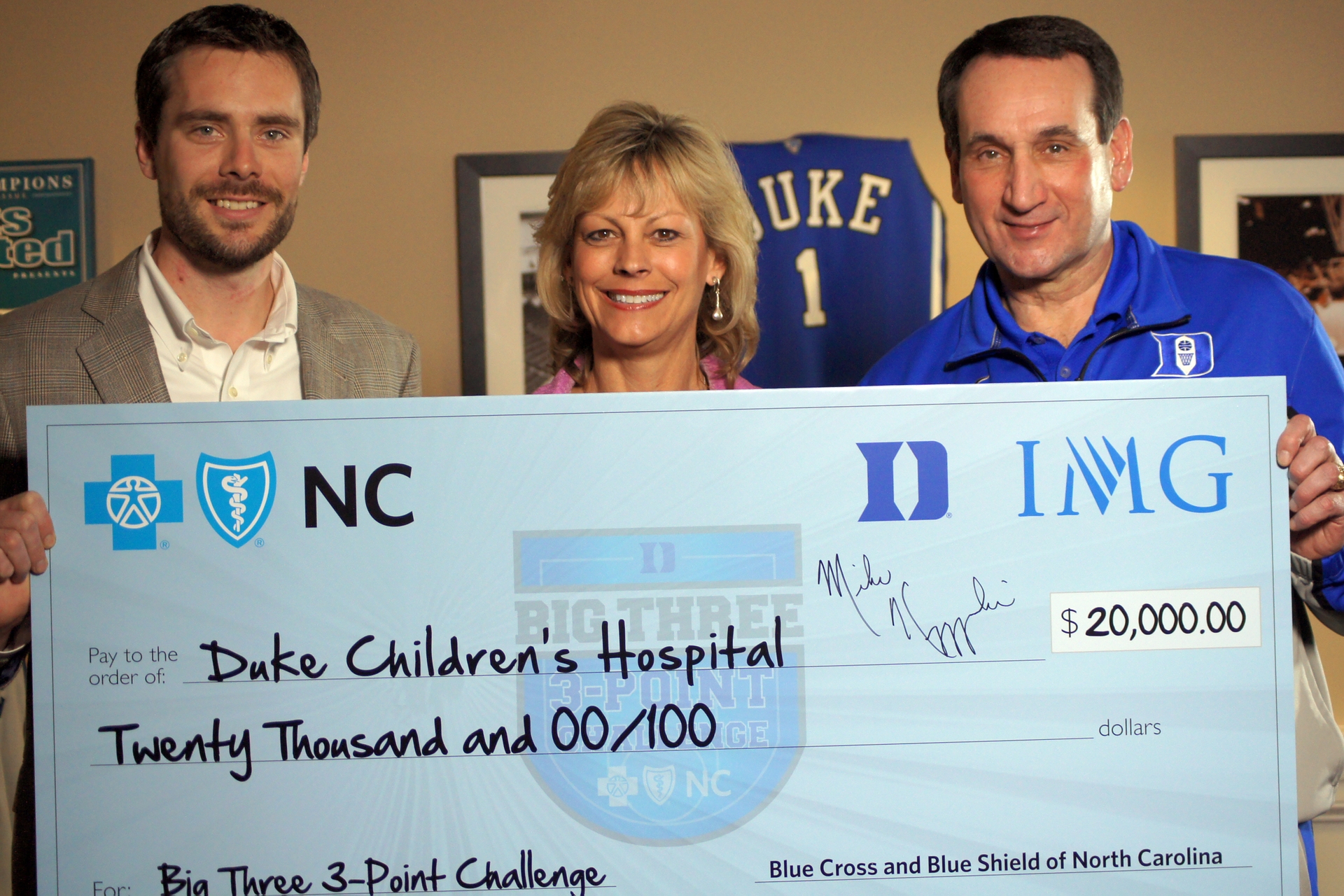 BCBSNC Big 3 3 Point Challenge check presentation