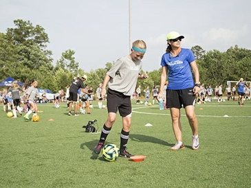 Mia Hamm Inspires North Carolina Girls at Summer Soccer Clinics