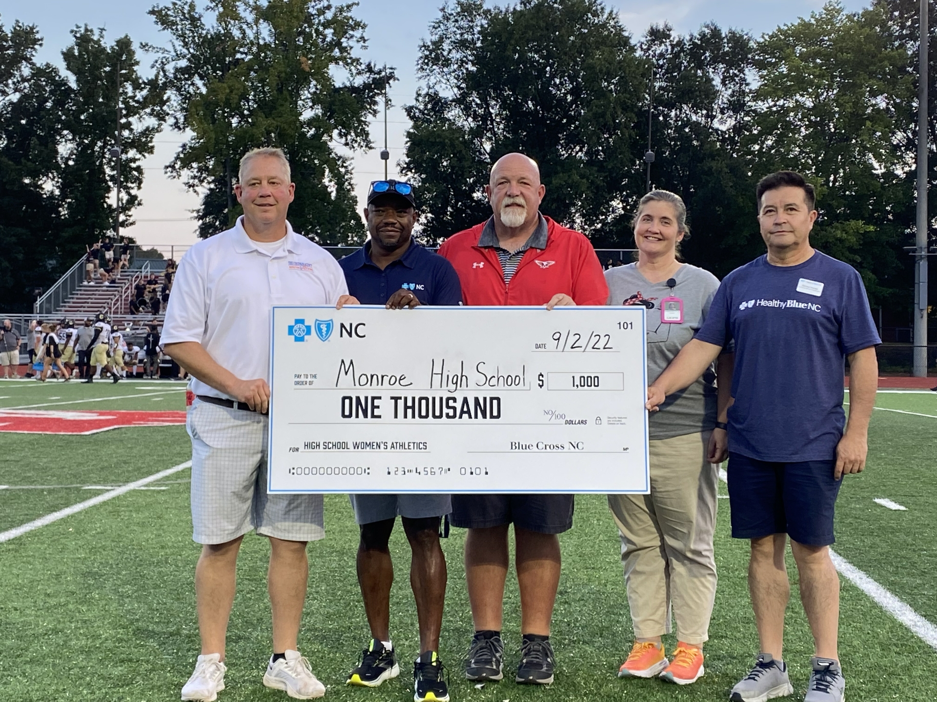 Blue Cross Check Presentation - Monroe 1
