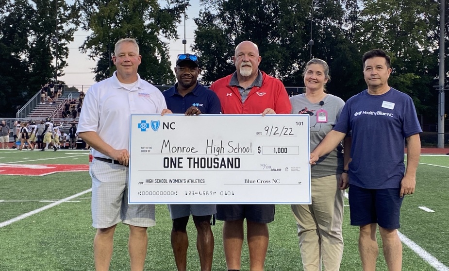 Blue Cross Check Presentation - Monroe 1