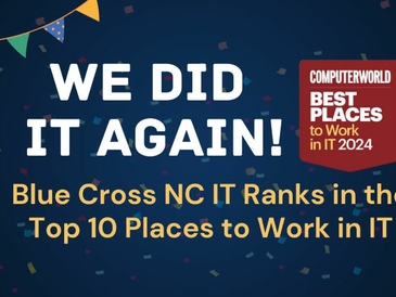 Computerworld Names Blue Cross NC Among Best Places to Work in IT