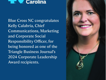Blue Cross NC’s Kelly Calabria Receives Corporate Leadership Award for 2024 