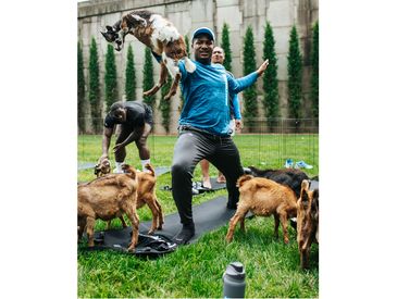 Blue Cross NC, Panthers partner for goat yoga to improve mental health