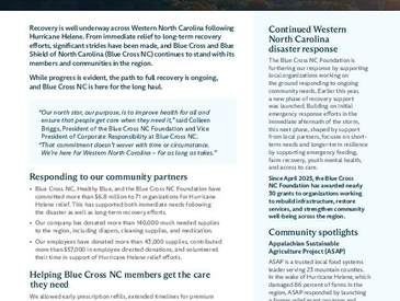 Blue Cross NC_Western NC Support_One Pager