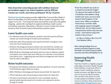 Our Feed Your Health program lowers health care costs