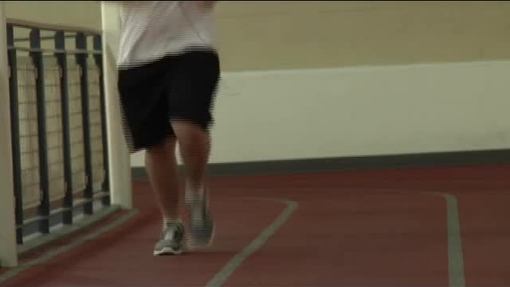 Jogging on inside track QT