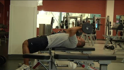 Resistence training at gym QT