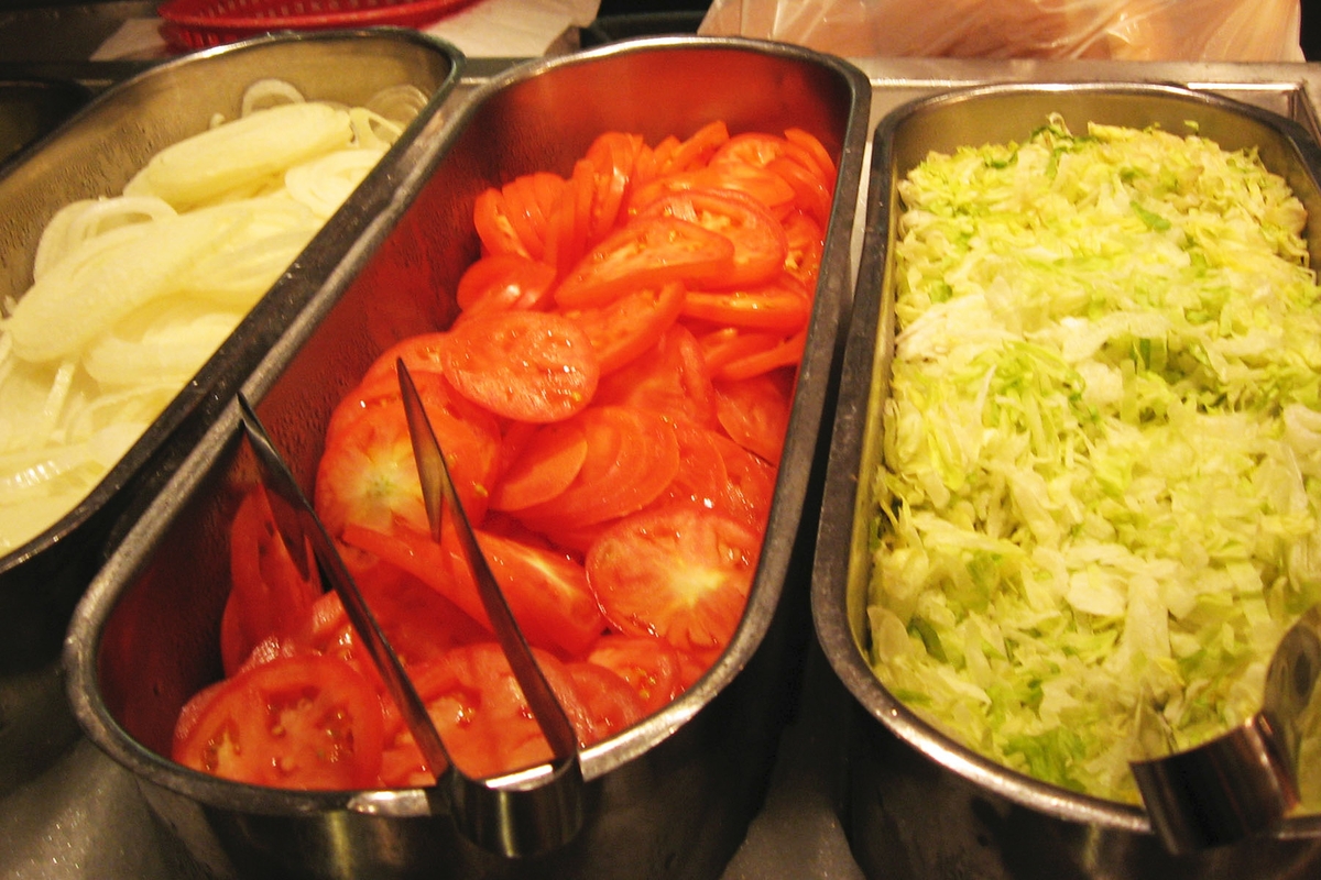 Lettuce, Tomatoes and Onions