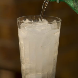 Soft Drink -Clear -pouring with bottle