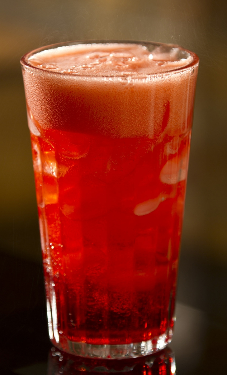 Soft Drink red cola in Glass